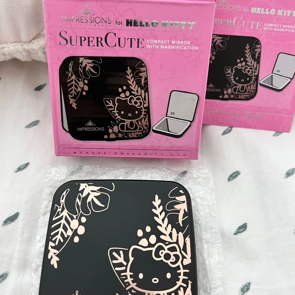 Impressions x Hello Kitty Black & Rose Gold Compact Mirror